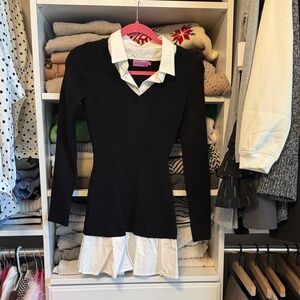 Black and White Sweater Dress